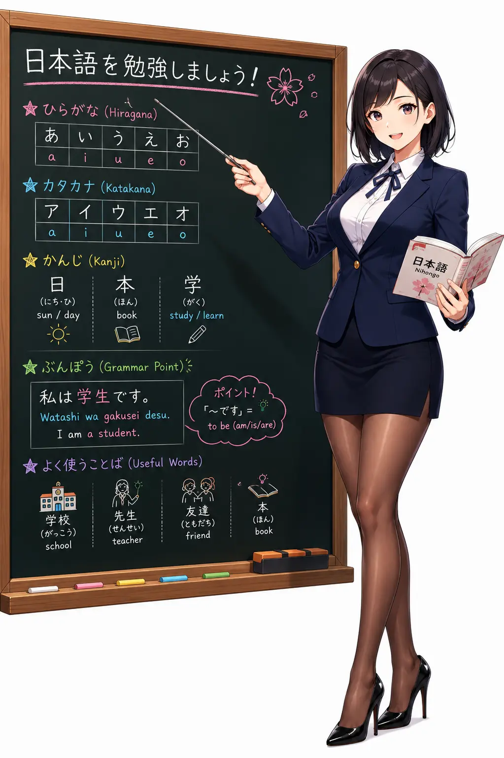 Person practicing Japanese vocabulary and kanji on a laptop and phone